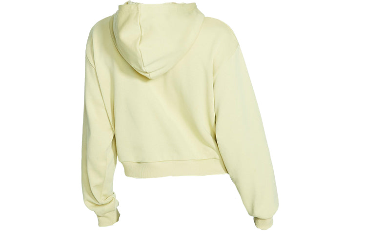(WMNS) Nike Sportswear Crop Fleece Hoodie 'Tree Mist' CV1871-318