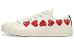 Converse x COMME des GARCONS PLAY Chuck 70 Low Multi Heart 'White Red' 162975C