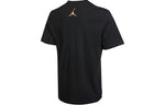 Men's Air Jordan Alphabet Shoes Printing Round Neck Casual Short Sleeve Black T-Shirt DV9719-010