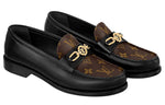 (WMNS) LOUIS VUITTON Chess Flat Loafers 'Black with Brown Monogram' 1ABPLA