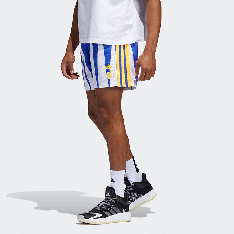 adidas x Eric Emanuel Crossover Ee Smr Short Mesh Breathable Straight Sports Basketball Shorts Blue H56399