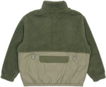 Men's adidas originals Adv Sherpa Outdoor logo Sports Splicing Stand Collar Jacket Green HC0365