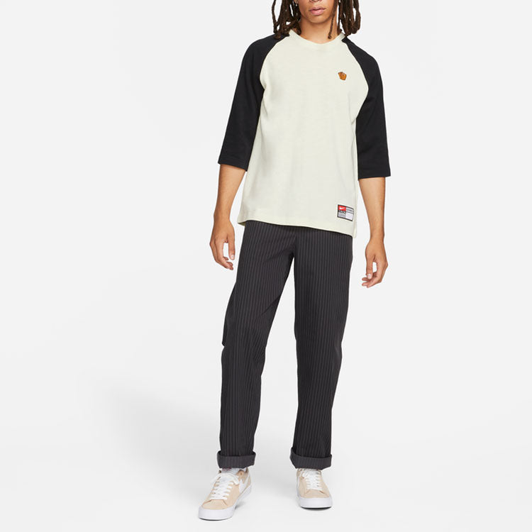 Nike SB Colorblock Round Neck Pullover Three-Quarter Sleeve T-Shirt Unisex Gray DV1726-050