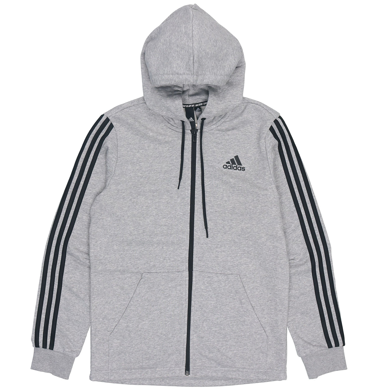 adidas Basic Side Sleeve Stripe Hooded Jacket Gray DQ1454