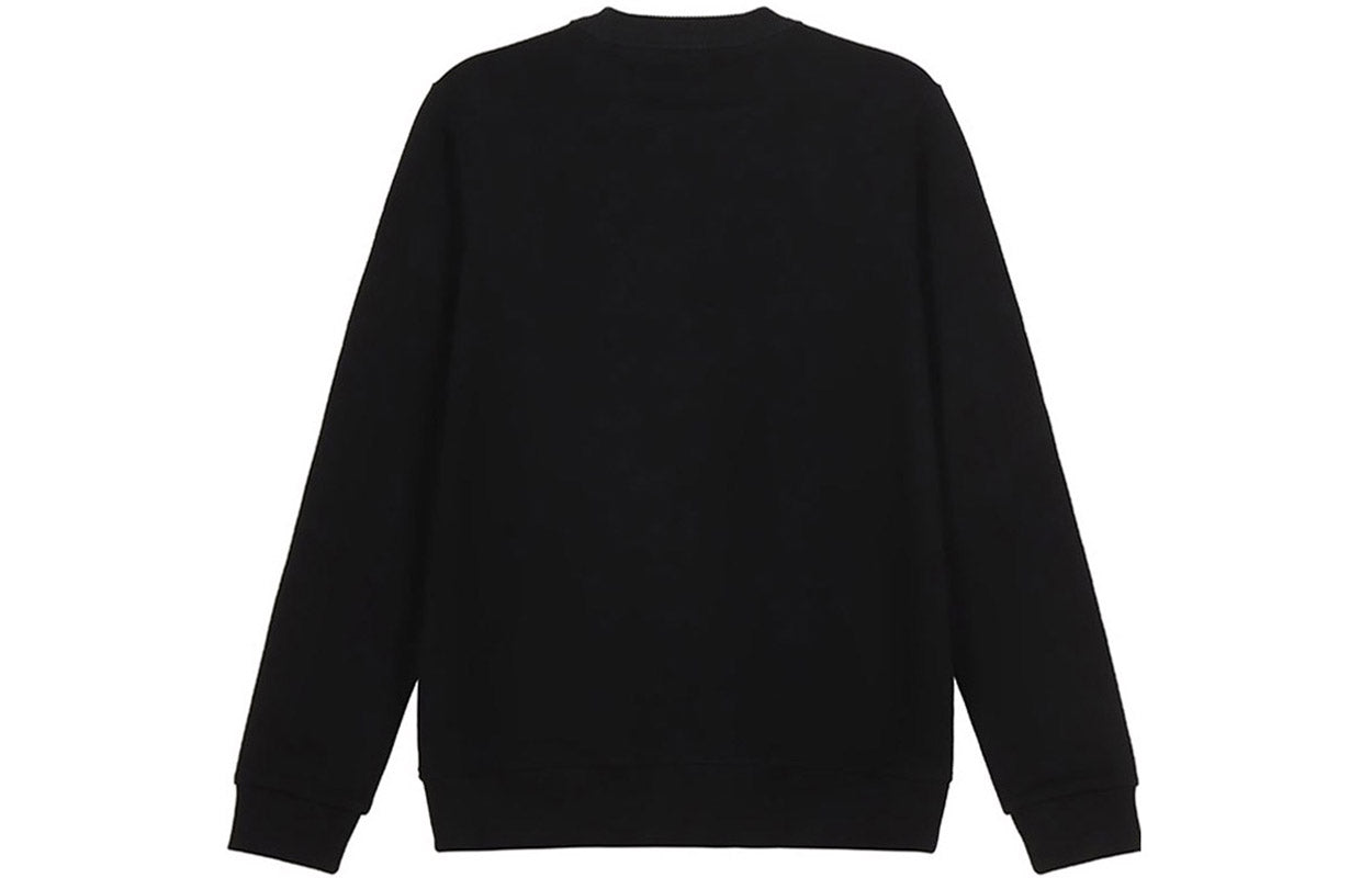 (WMNS) Burberry Pattern Round Neck Long Sleeves Pullover Hoodie Black 80243461