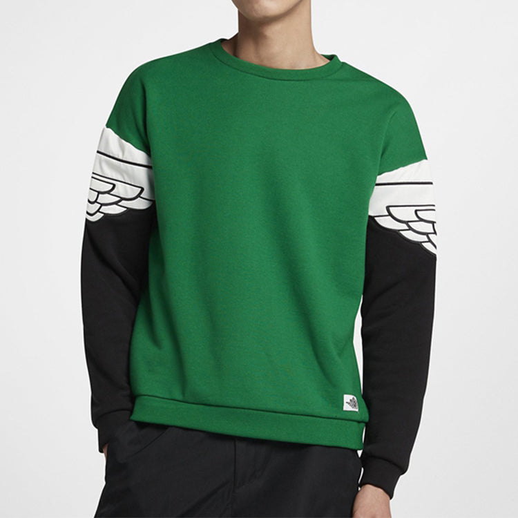 Men's Air Jordan Arm Logo Pullover Sports Green AO0427-302
