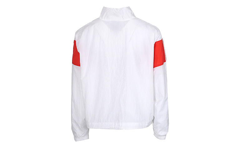 (WMNS) Nike Sportswear Heritage Jacket 'White Red' CJ2362-100