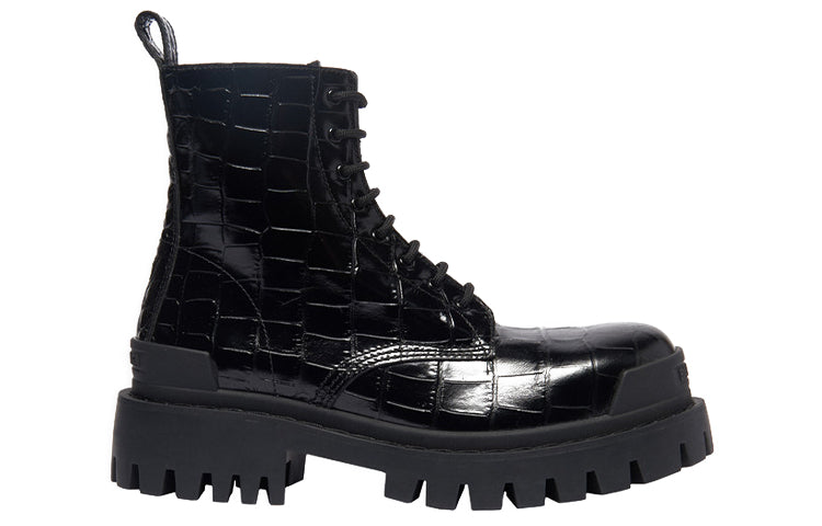 (WMNS) Balenciaga Strike Martin Boots Black 600970WA9D01000
