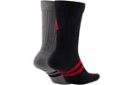 Air Jordan Unisex Logo Socks 2 Packs Black/Grey CU7907-903