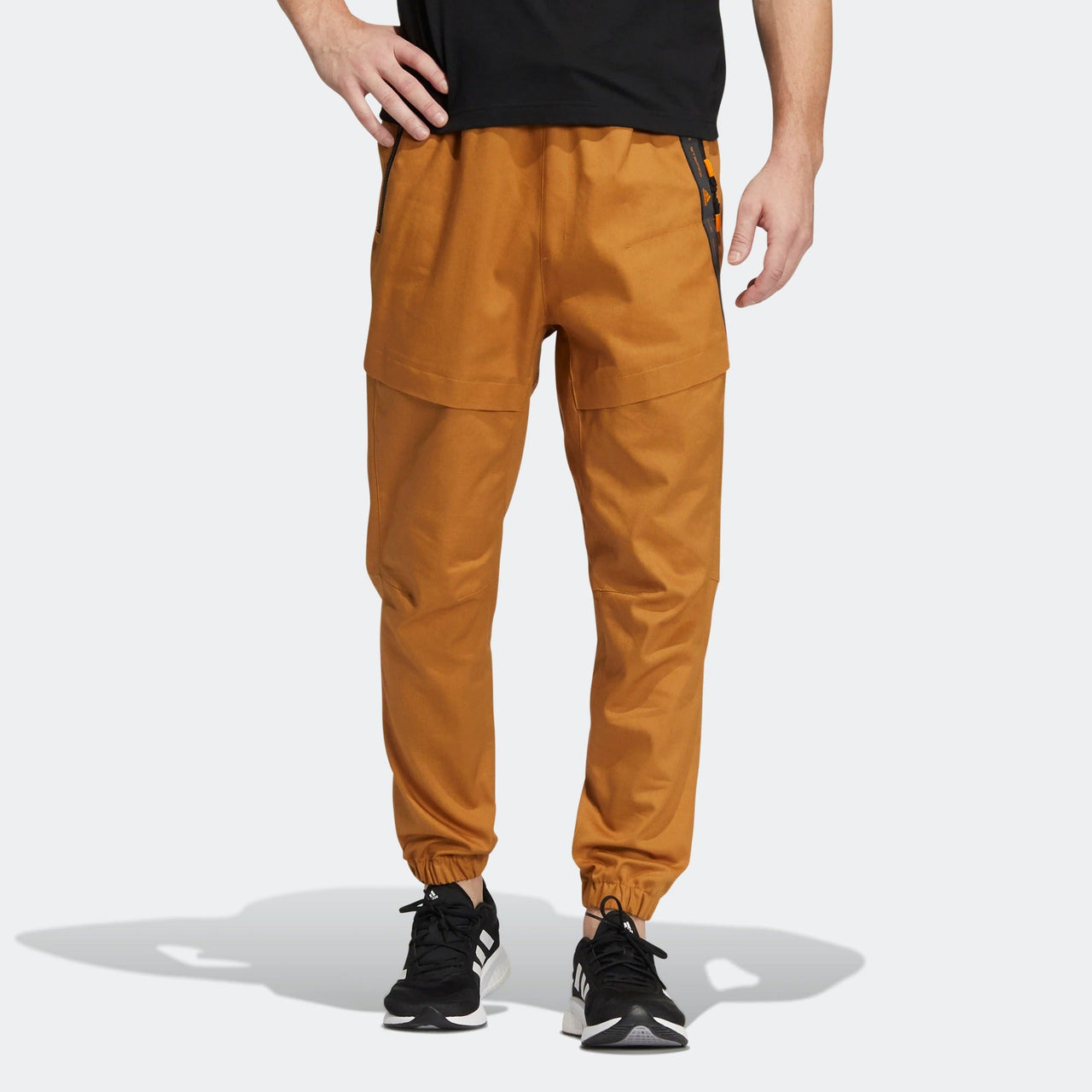 Men's adidas Running Training Breathable Casual Joggers/Pants/Trousers Brown HE9896