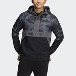adidas neo M Ard Wb Camouflage Splicing Half Zipper hooded logo Jacket Gray HG9053