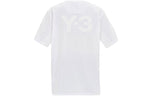 Men's Y-3 Casual Round Neck Short Sleeve White FN3349