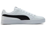 PUMA Smash Vulc Retro Casual Skateboarding Shoes Unisex White Black Shoe 'White Black' 385554-01