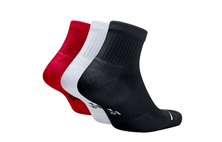 Nike Apparel Socks Men Air Jordan Jumpman Qtr Socks 3 'Black White Red' SX5544-011