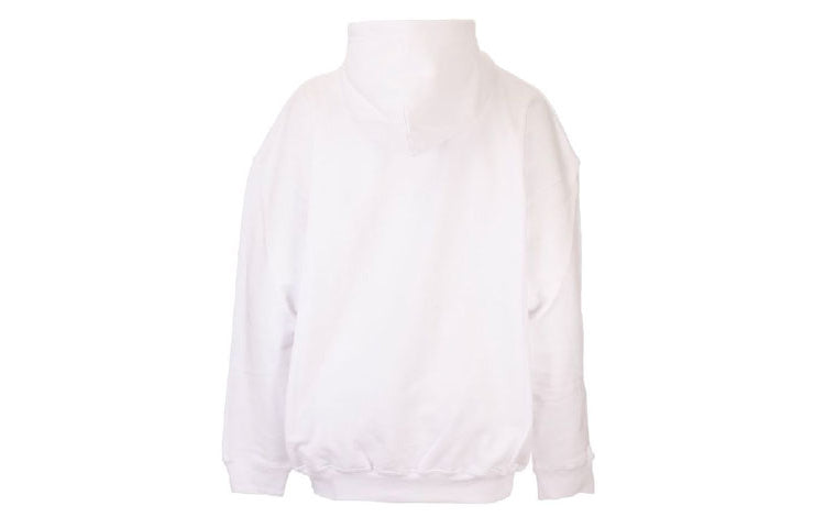 (WMNS) Balenciaga Logo Printing Hoodie White 578135TIV559040