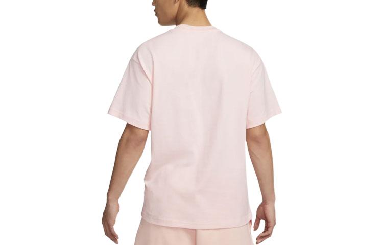 Men's Nike Geometry Pattern Printing Round Neck Pullover Short Sleeve Pink T-Shirt DV0679-610
