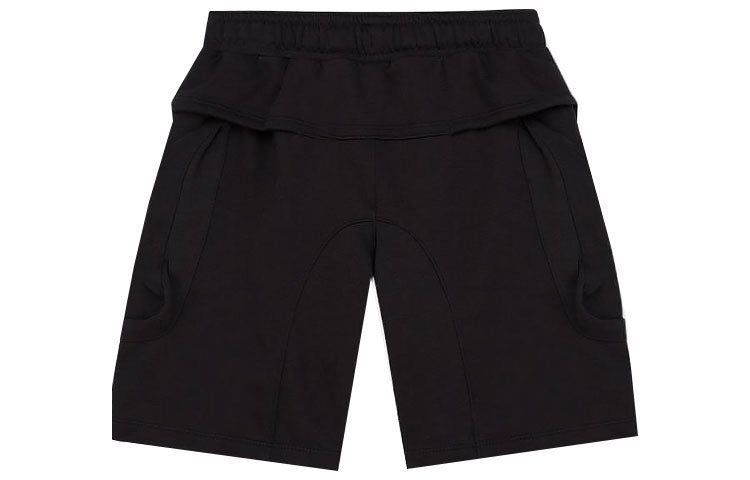 (GS) Nike Solid Color Cartoon Pattern Casual Lacing Cargo Shorts Boy Black DV3327-010
