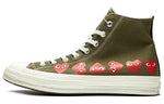 Converse x COMME des GARCONS PLAY Chuck 70 Hi Multi Heart 'Khaki' 162973C