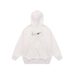 (WMNS) Nike Embroidered Logo Loose Hoodie Autumn White DM6202-030