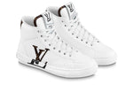 (WMNS) LOUIS VUITTON Charlie Ankle Sneakers 'White with Side Brown Logo' 1AADRJ