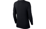 (WMNS) Nike Sportswear Classic Logo Printing Round Neck Long Sleeves Black T-Shirt BV6172-010