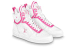 (WMNS) LOUIS VUITTON Boombox Ankle Sneakers 'White Pink' 1A95MF