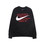 Nike Embroidered Fleece Lined Stay Warm Round Neck Pullover Black DD5079-010