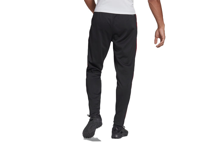 Men's adidas Stripe Elastic Waistband Soccer/Football Casual Sports Pants/Trousers/Joggers Black H59996