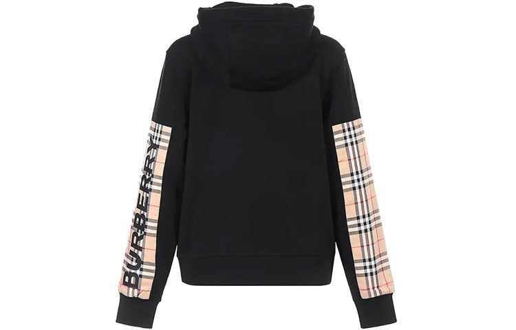 (WMNS) Burberry Retro Classic Plaid Cardigan Hoodie Black 80245431