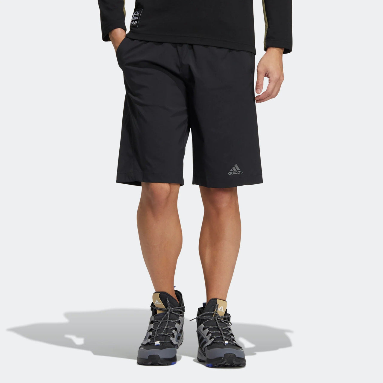adidas Stretch Shorts Casual Solid Color Sports Black HE7363