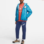 Men's Nike SS22 Alphabet Printing Hooded h With Down Feather Blue Jacket DH1596-476