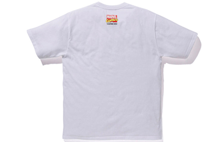 A Bathing Ape x Marvel Camouflage Ape Head Logo T-Shirt 'White Iron Man 1F23110920