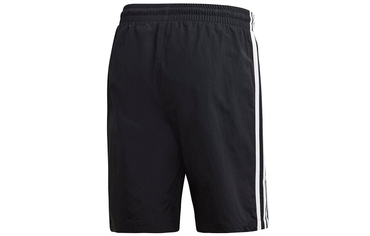 adidas originals 3-stripes Swim Sports Causual Ventilate Stripe Short Pant Male Black ED6045