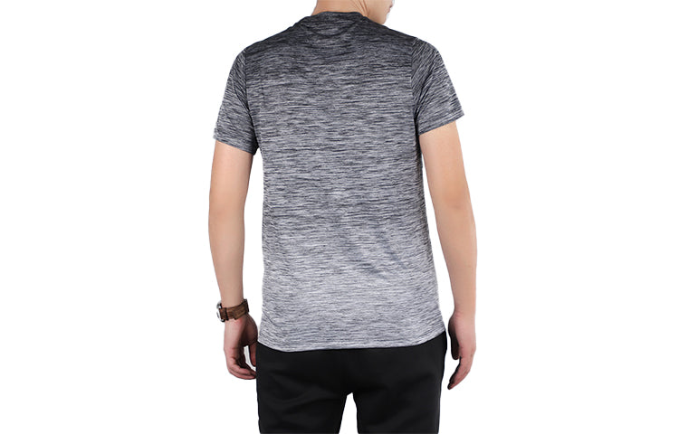 adidas Gradient Tee Training Sports Round Neck Pullover Short Sleeve Metallic Black FL4394