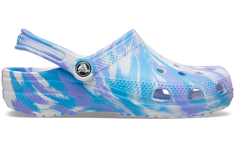 Crocs Classic Clog Marble Beach Sports Unisex White Blue Sandals 'White Blue' 206867-1FK