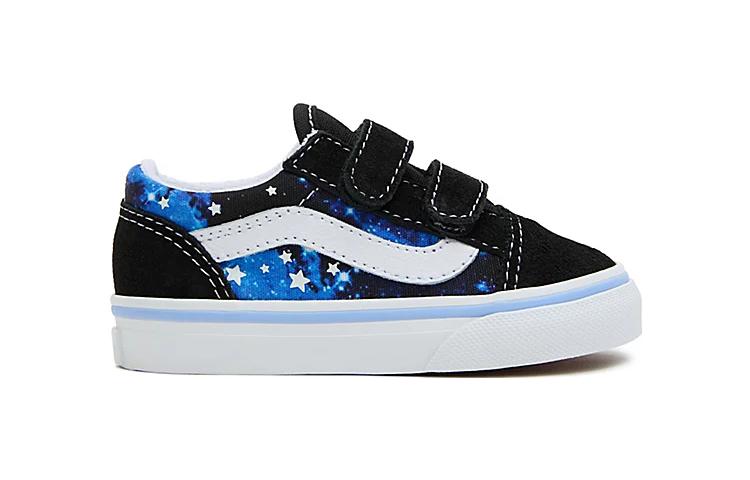 (TD) Vans Old Skool Hook and Loop 'Black Blue' VN000D3YY61