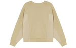 (WMNS) New Balance Logo Printing Splicing Sports Round Neck Pullover Khaki Hoodie AWT13337-BEI