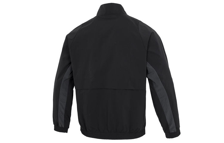 Men's adidas St Pkt Wvjkt Athleisure Casual Sports Logo Stand Collar Woven Jacket Black HM5144