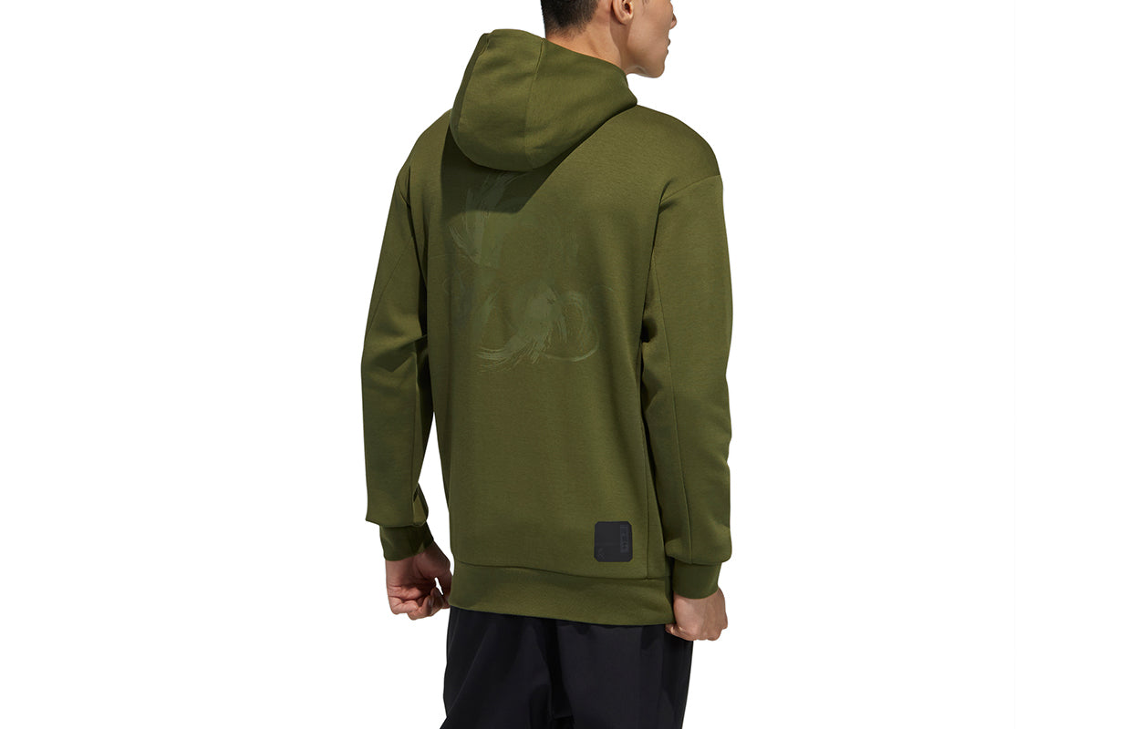 adidas Wj Swt Hood Casual Sports hooded Pullover Green GP0923