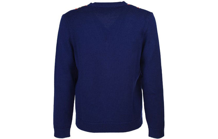 Gucci GG V-neck Wool Sweater 'Blue' 577089-XKAUO-4912