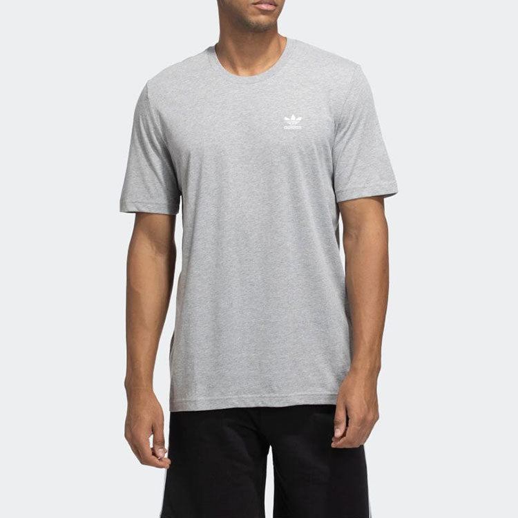 Men's adidas originals Adicolor Essentials Solid Color Casual Round Neck Short Sleeve Gray T-Shirt GN3414