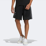 Men's adidas neo x . Crossover Cartoon Stripe Athleisure Casual Sports Shorts Black HD7259
