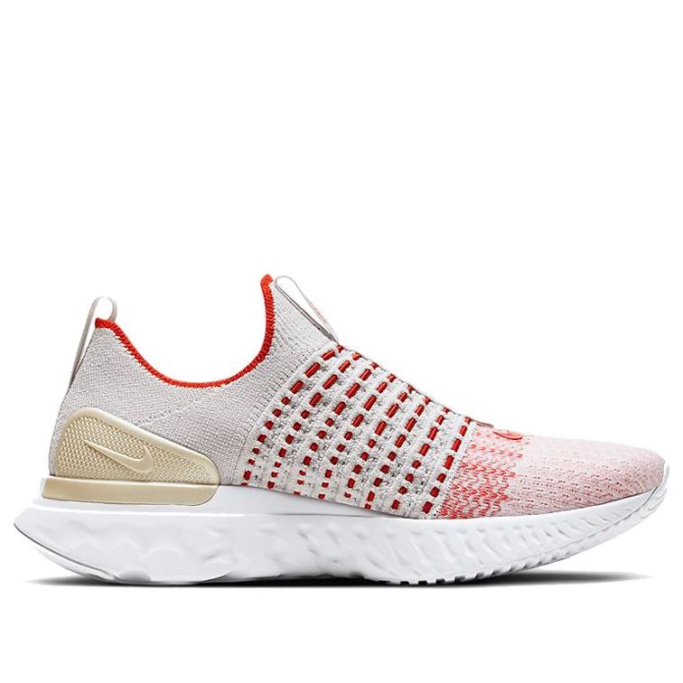 (WMNS) Nike React Phantom Run Flyknit 2 'Vast Grey Orange' CJ0280-003