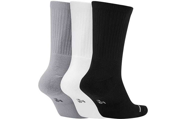 Air Jordan Everyday Max Crew Sports Socks Couple Style 'Black White Gray' SX5545-019