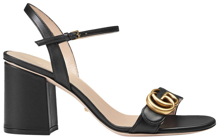 (WMNS) Gucci G Heel Sandals 'Black' 453379-A3N00-1000
