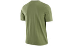 Men's Nike Embroidered Logo Breathable Micro Mark Solid Color Short Sleeve Green T-Shirt AR4999-334