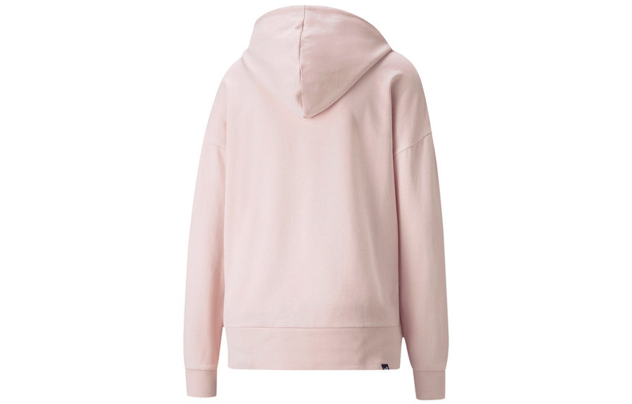 (WMNS) PUMA Her Solid Color Sports Drawstring Hoodie Pink Red 847688-36
