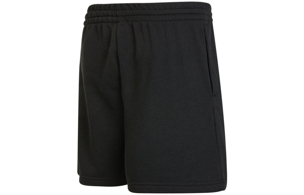 Men's adidas Solid Color Logo Micro Mark Lacing Knit Athleisure Casual Sports Shorts Black GK9600