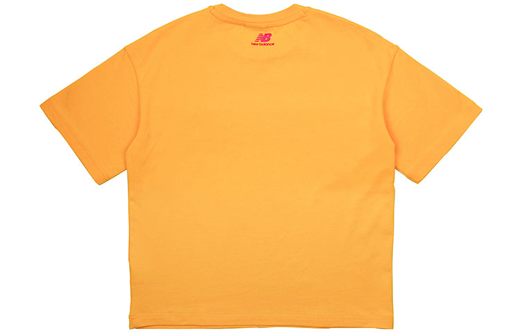 (WMNS) New Balance Athleisure Casual Sports Round Neck Colorblock Short Sleeve Yellow NEA23042-YL