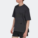 Men's adidas New Osize Tee Loose Sports Round Neck Short Sleeve Black T-Shirt HN1958
